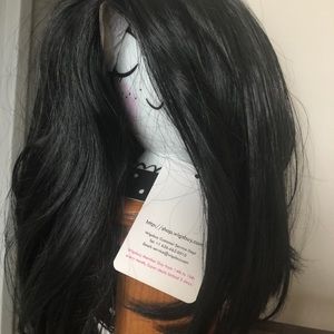 African American  16” Black Natural Lace Wig